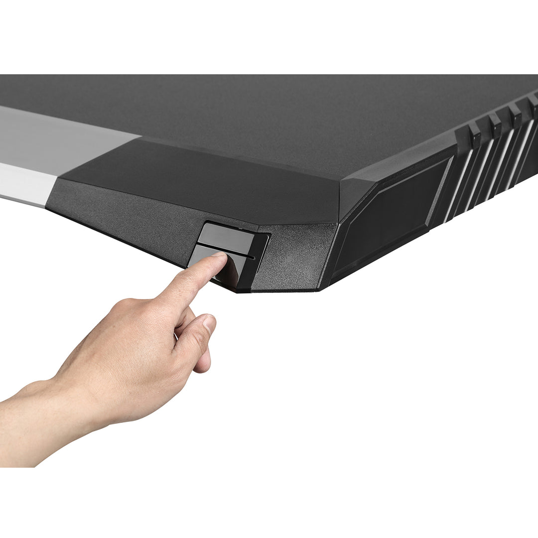 Fekete játékasztal nagy RGB Led NanoRS RS150 50kg max, magasság 780mm