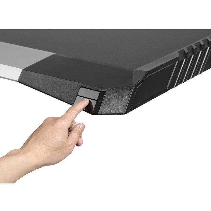 Fekete játékasztal nagy RGB Led NanoRS RS150 50kg max, magasság 780mm