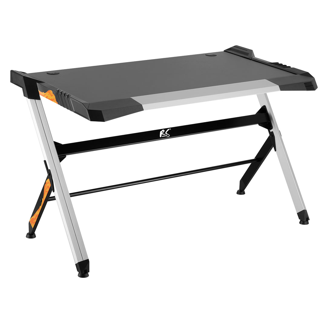 Fekete játékasztal nagy RGB Led NanoRS RS150 50kg max, magasság 780mm
