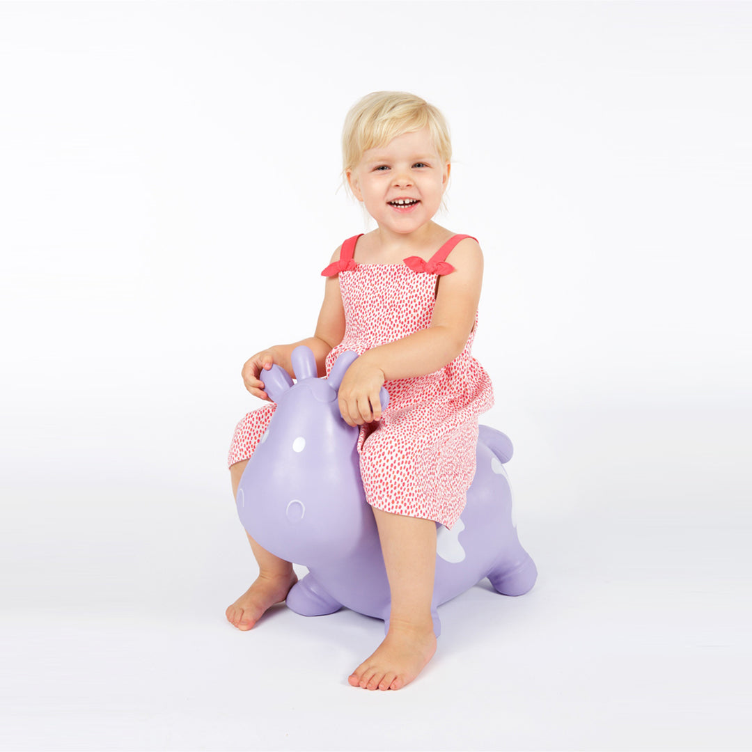 Hoppimals gumiugró tehén lila - hatalmas és egyedi ugrálós móka