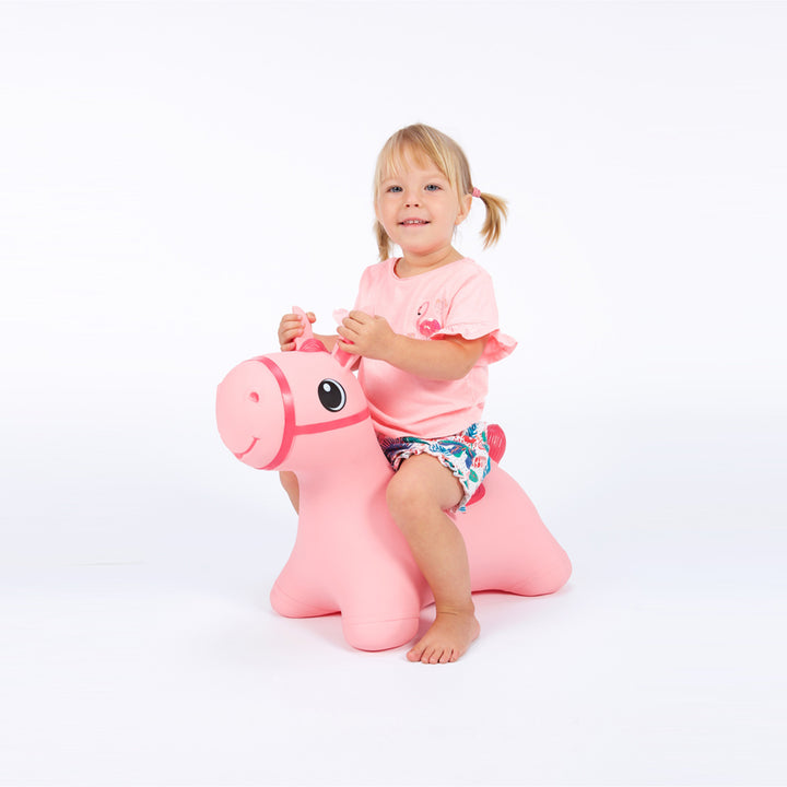 Hoppimals gumi ugró ló rózsaszín - hatalmas és egyedi ugró móka