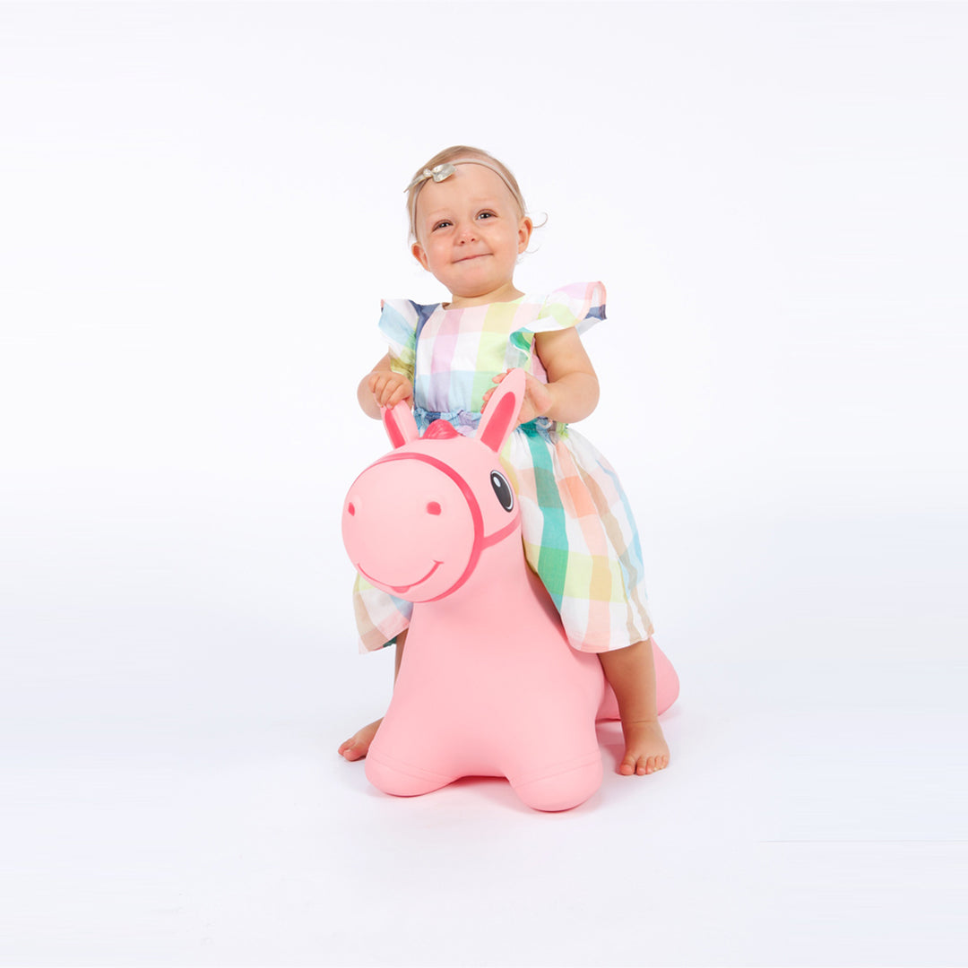Hoppimals gumi ugró ló rózsaszín - hatalmas és egyedi ugró móka