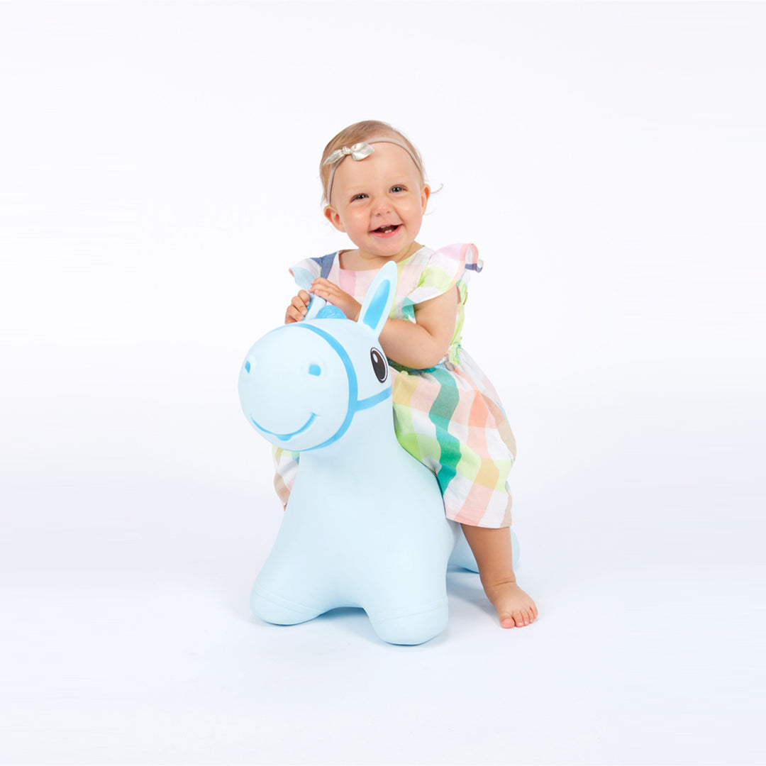 Hoppimals gumiugró ló kék - hatalmas és egyedi ugrálós móka