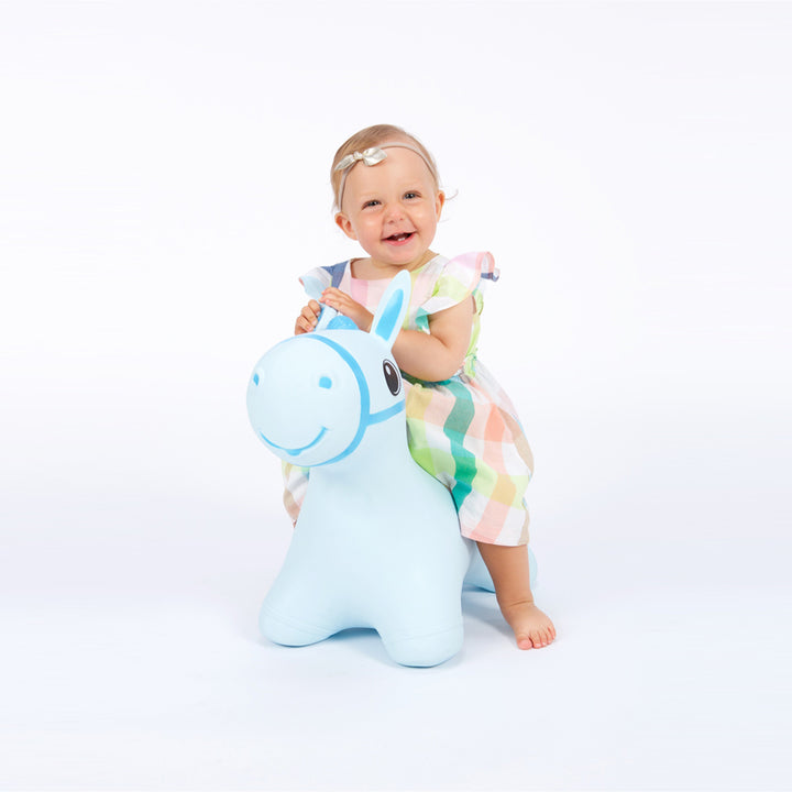Hoppimals gumiugró ló kék - hatalmas és egyedi ugrálós móka