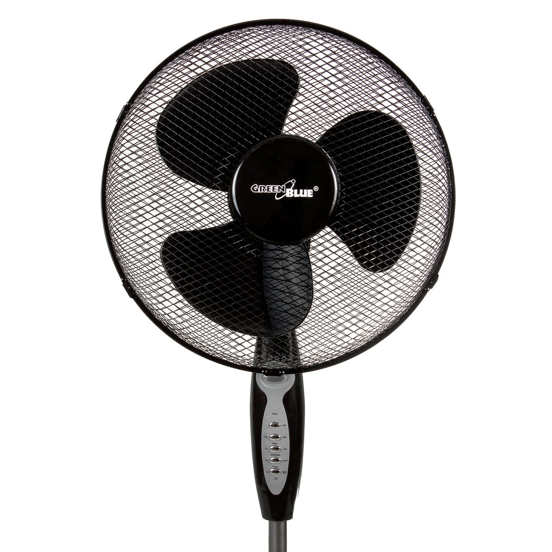 GreenBlue 40W-os padlóventilátor 3 ventilátor teljesítményszinttel 1,25m magas 1,5m kábel távirányítóval és időzítővel 7,5h-ig GB580