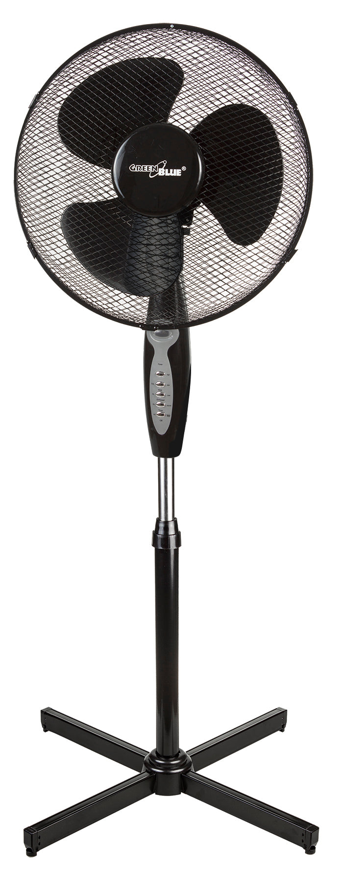 GreenBlue 40W-os padlóventilátor 3 ventilátor teljesítményszinttel 1,25m magas 1,5m kábel távirányítóval és időzítővel 7,5h-ig GB580