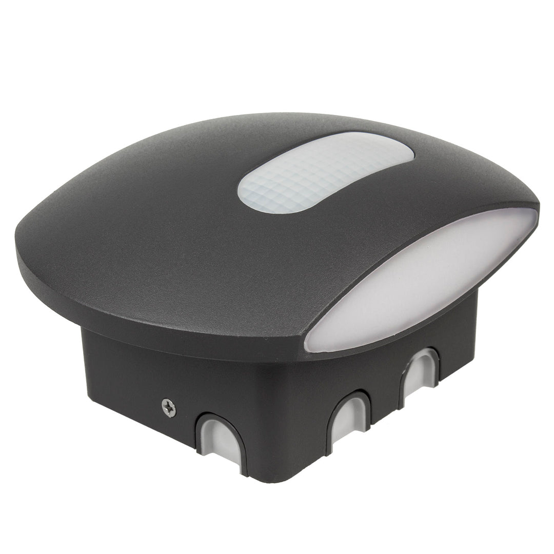 Maclean Energy MCE366 - PC+ALU, 20W (1600lm) semleges fehér 4000K IP65 szürke LED fali lámpa PIR érzékelővel
