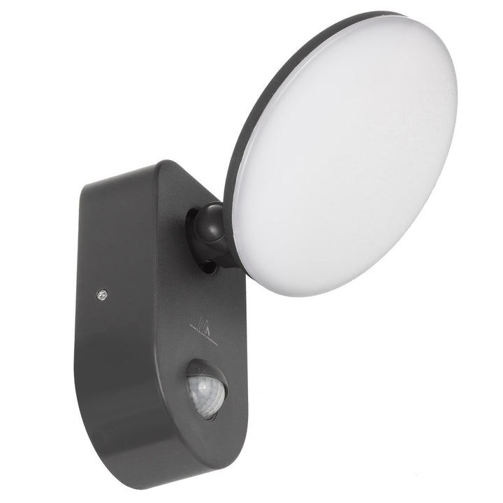 Falra szerelhető LED lámpa PIR érzékelővel Maclean Energy MCE367 - PC+ALU, 15W (1100lm) Semleges fehér 4000K IP65 szürke IP65 szürke