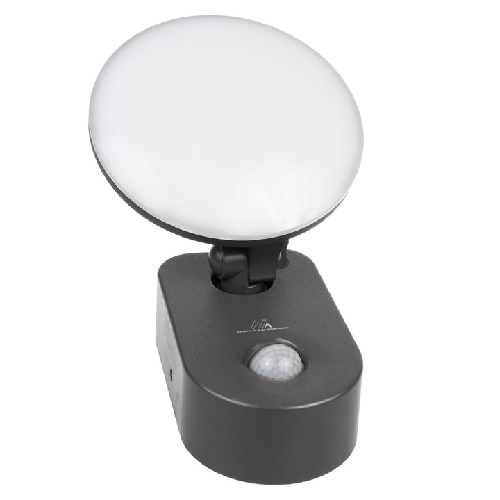 Falra szerelhető LED lámpa PIR érzékelővel Maclean Energy MCE367 - PC+ALU, 15W (1100lm) Semleges fehér 4000K IP65 szürke IP65 szürke