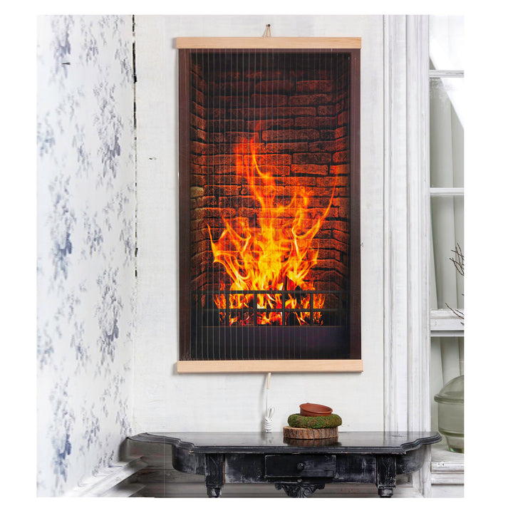 Infravörös fűtőtest - rugalmas fűtőpanel 430W TRIO kivitel 1 kandalló, méretek 100x57cm vezérlővel