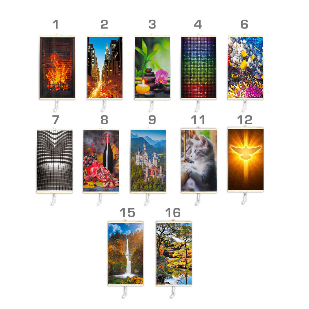 Infravörös fűtőtest - rugalmas fűtőpanel 430W TRIO kivitel 1 kandalló, méretek 100x57cm vezérlővel
