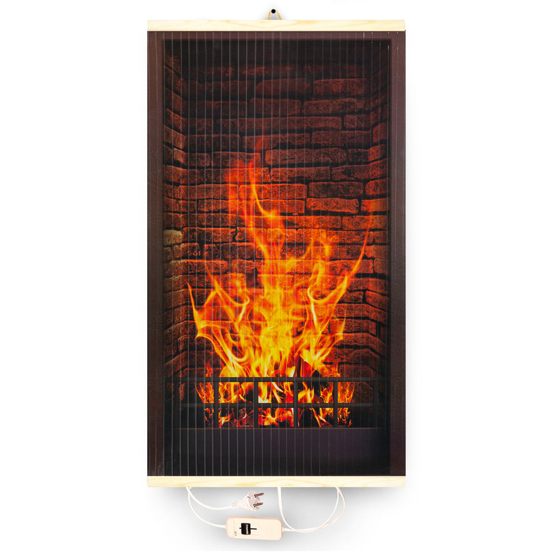 Infravörös fűtőtest - rugalmas fűtőpanel 430W TRIO kivitel 1 kandalló, méretek 100x57cm vezérlővel