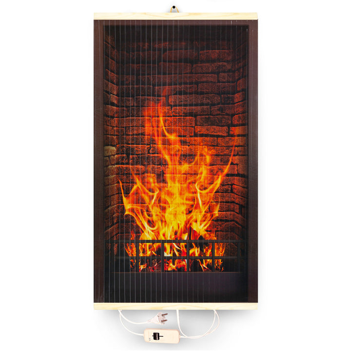 Infravörös fűtőtest - rugalmas fűtőpanel 430W TRIO kivitel 1 kandalló, méretek 100x57cm vezérlővel