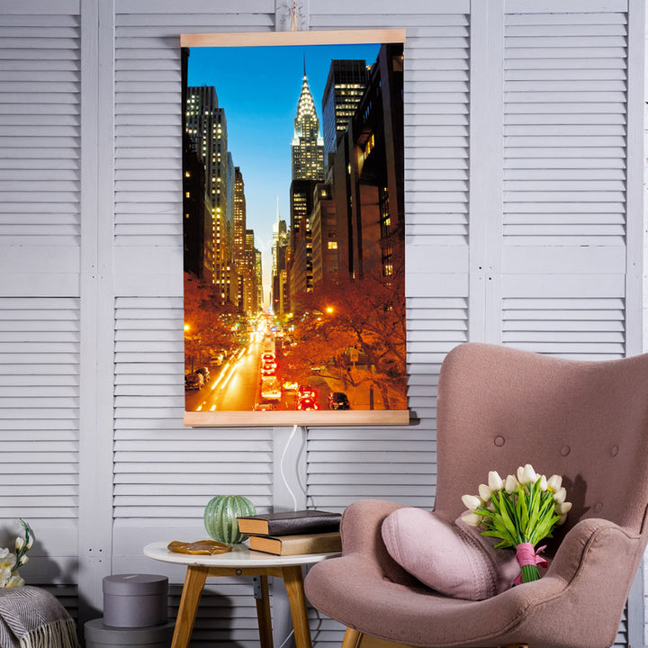 Infravörös fűtőtest - rugalmas fűtőpanel 430W TRIO minta 2 Manhattan, méretek 100x57cm szabályozóval