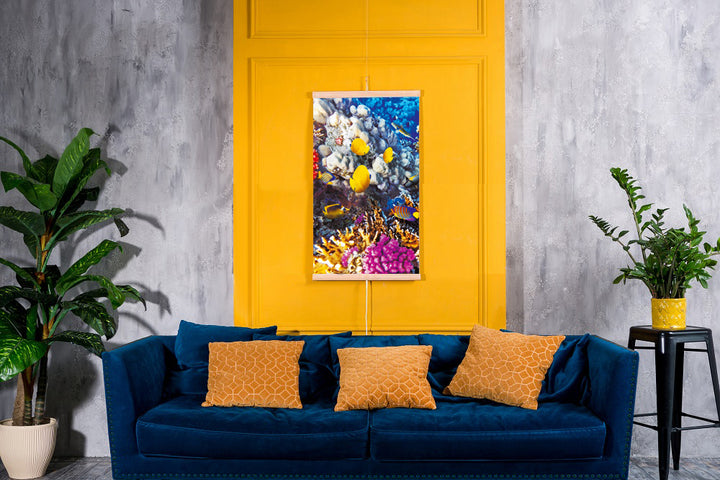Infravörös fűtőtest - rugalmas fűtőpanel 430W TRIO design 6 korallzátony, méretek 100x57cm szabályozóval