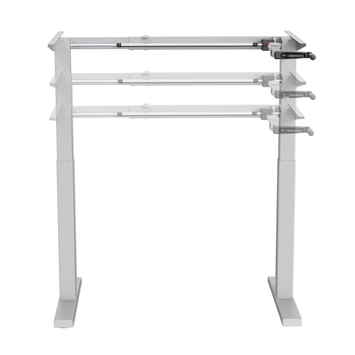 Ergo Office irodai íróasztal, kézi magasságállítással, max 70 kg, max 130 cm magasság, asztallap nélkül, fehér, ER-402 W