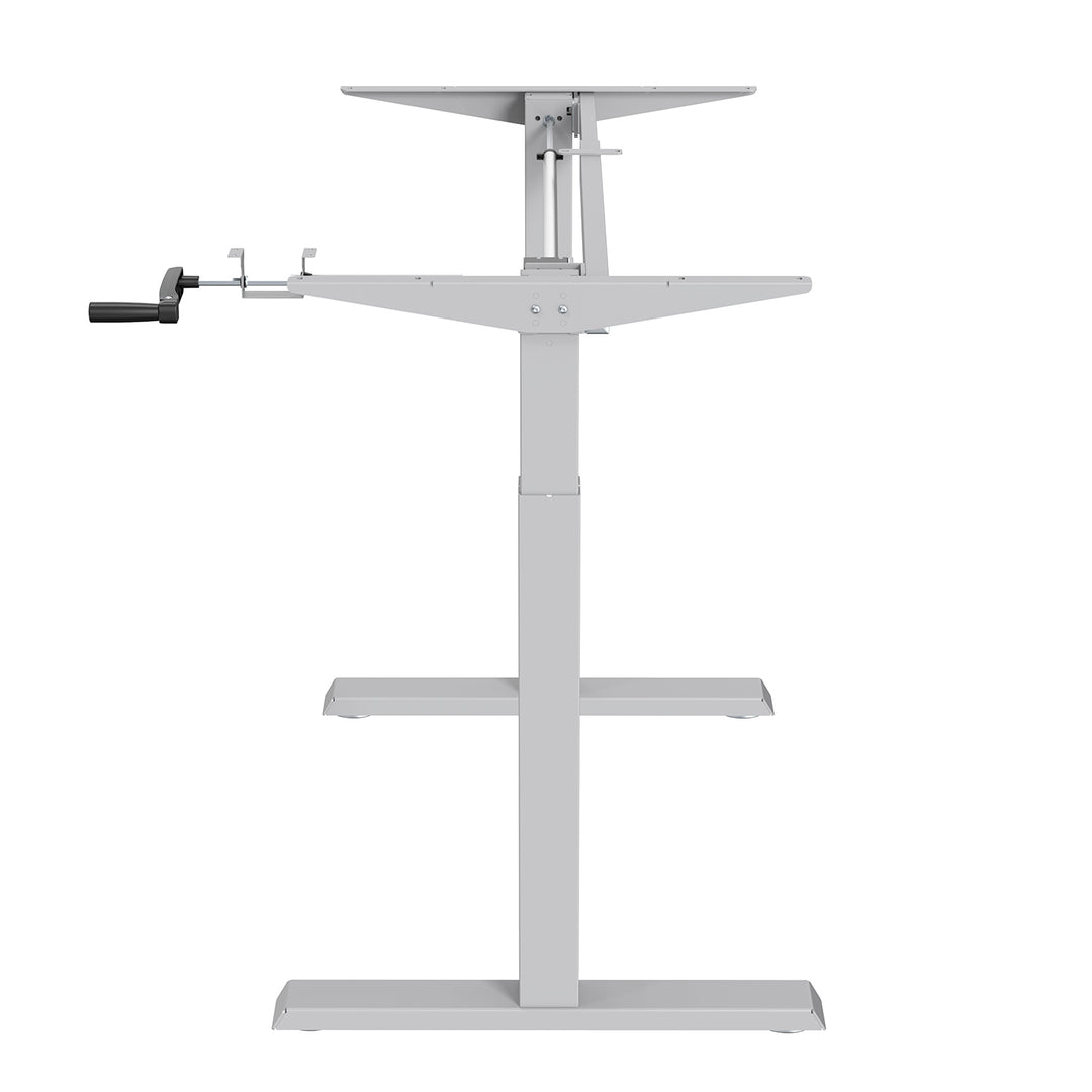 Ergo Office irodai íróasztal, kézi magasságállítással, max 70 kg, max 130 cm magasság, asztallap nélkül, fehér, ER-402 W