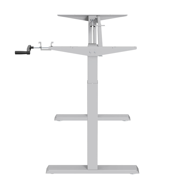Ergo Office irodai íróasztal, kézi magasságállítással, max 70 kg, max 130 cm magasság, asztallap nélkül, fehér, ER-402 W