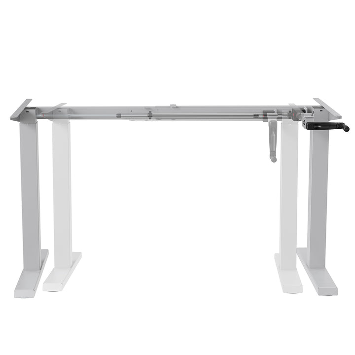 Ergo Office irodai íróasztal, kézi magasságállítással, max 70 kg, max 130 cm magasság, asztallap nélkül, fehér, ER-402 W