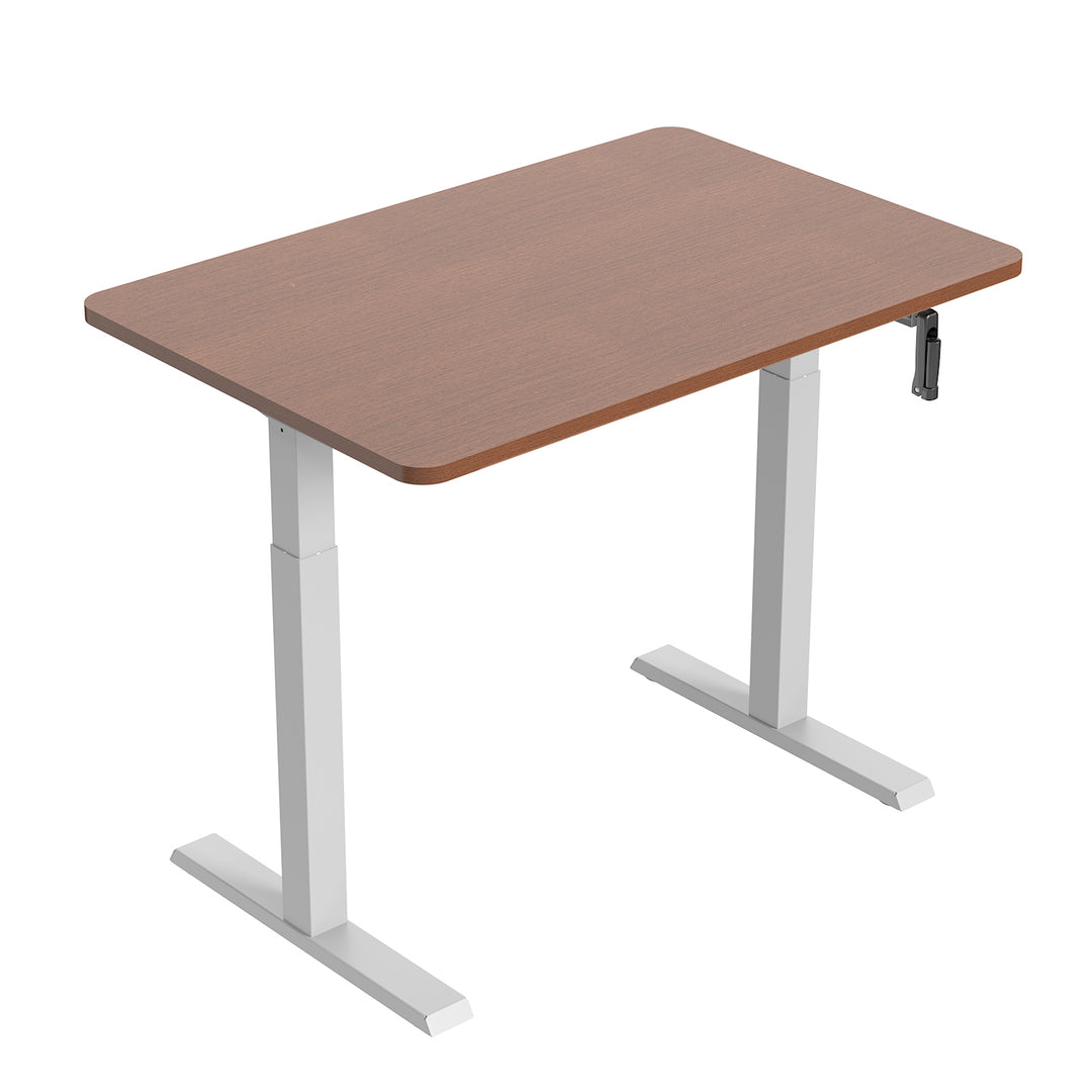 Ergo Office irodai íróasztal, kézi magasságállítással, max 70 kg, max 130 cm magasság, asztallap nélkül, fehér, ER-402 W