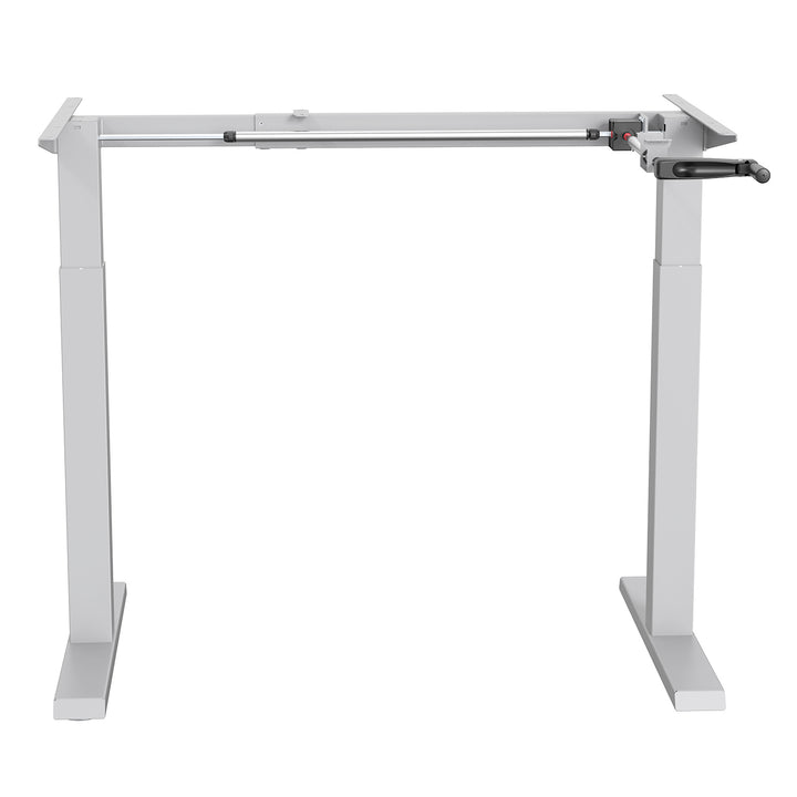 Ergo Office irodai íróasztal, kézi magasságállítással, max 70 kg, max 130 cm magasság, asztallap nélkül, fehér, ER-402 W