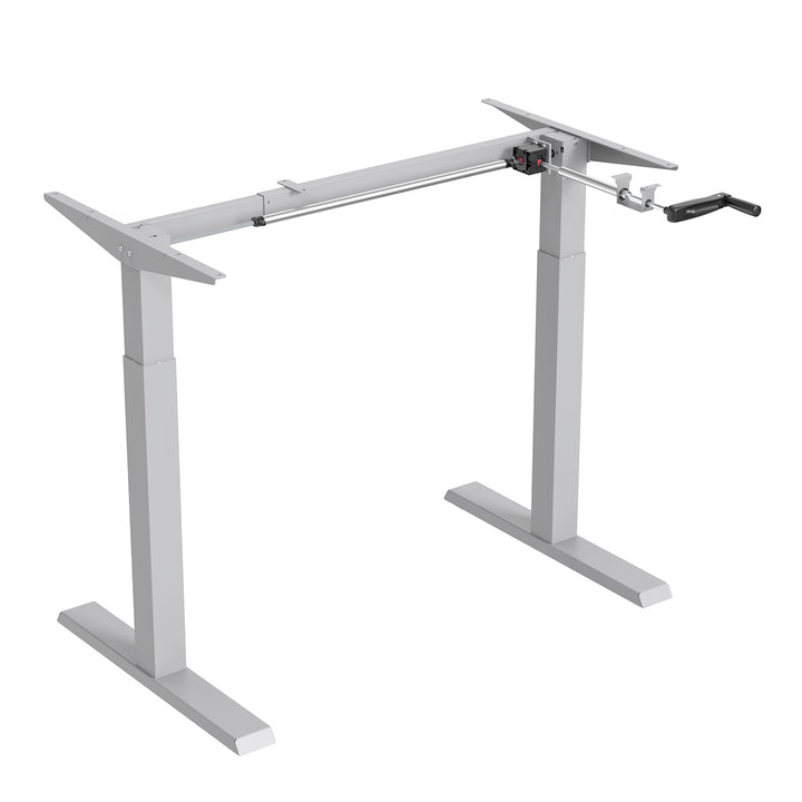 Ergo Office irodai íróasztal, kézi magasságállítással, max 70 kg, max 130 cm magasság, asztallap nélkül, fehér, ER-402 W