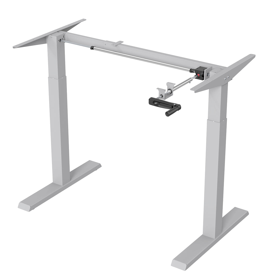 Ergo Office irodai íróasztal, kézi magasságállítással, max 70 kg, max 130 cm magasság, asztallap nélkül, fehér, ER-402 W