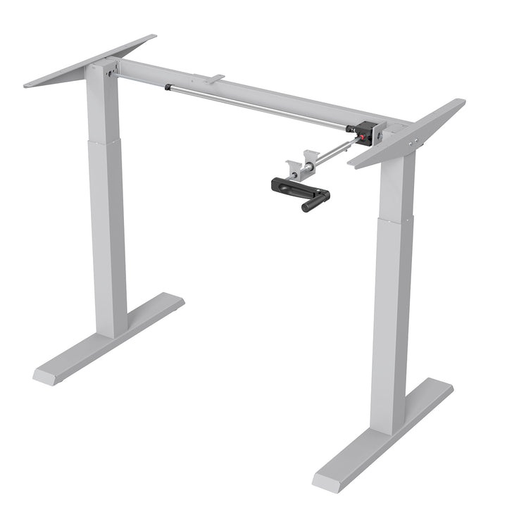 Ergo Office irodai íróasztal, kézi magasságállítással, max 70 kg, max 130 cm magasság, asztallap nélkül, fehér, ER-402 W