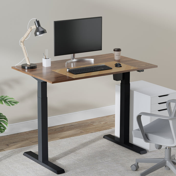 Ergo Office elektromos állítható magasságú íróasztal, max. magasság 123cm, max - 70 kg, asztallap nélkül, fekete, ER-403B