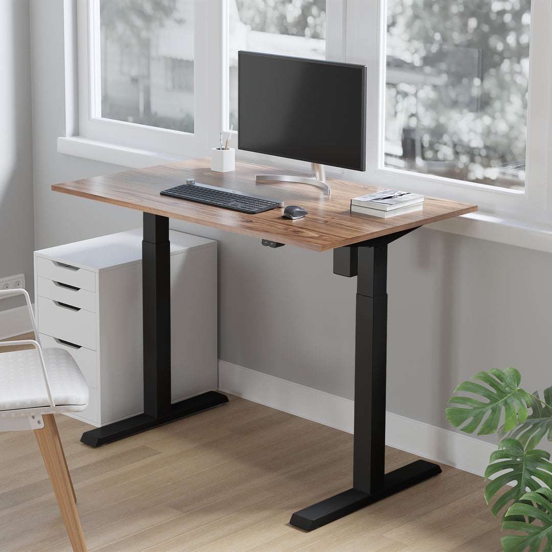 Ergo Office elektromos állítható magasságú íróasztal, max. magasság 123cm, max - 70 kg, asztallap nélkül, fekete, ER-403B