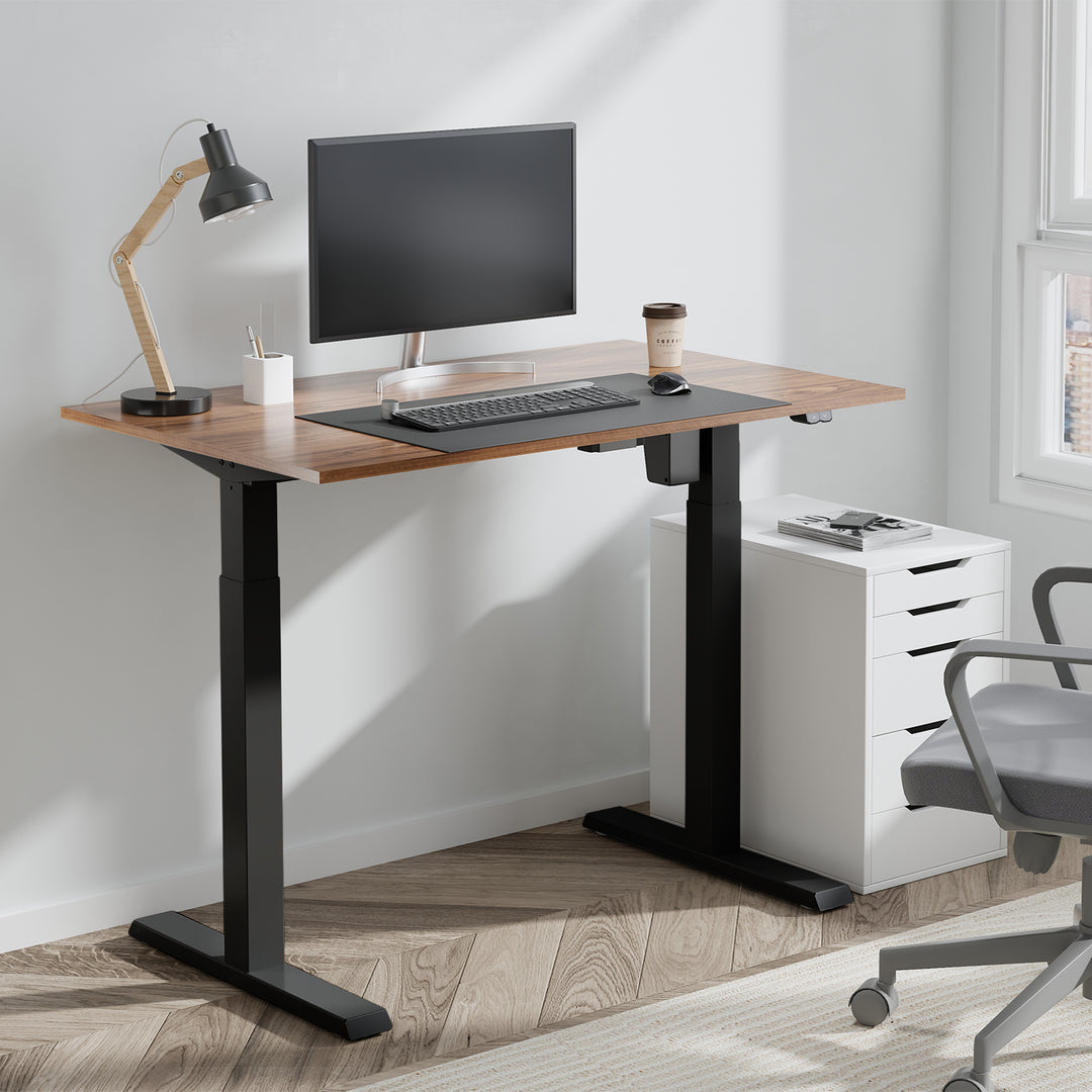 Ergo Office elektromos állítható magasságú íróasztal, max. magasság 123cm, max - 70 kg, asztallap nélkül, fekete, ER-403B