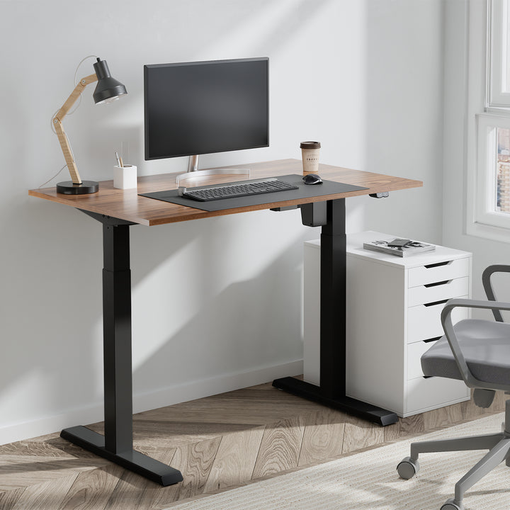 Ergo Office elektromos állítható magasságú íróasztal, max. magasság 123cm, max - 70 kg, asztallap nélkül, fekete, ER-403B