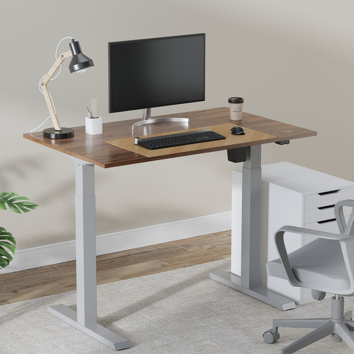 Ergo Office elektromos állítható magasságú íróasztal, max. magasság 123 cm, max. 70 kg, asztallap nélkül, szürke, ER-403G