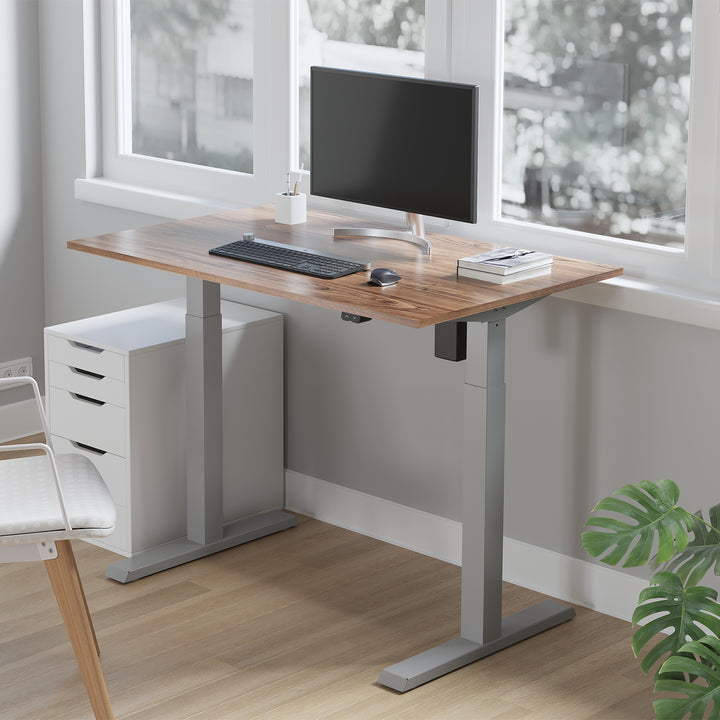 Ergo Office elektromos állítható magasságú íróasztal, max. magasság 123 cm, max. 70 kg, asztallap nélkül, szürke, ER-403G