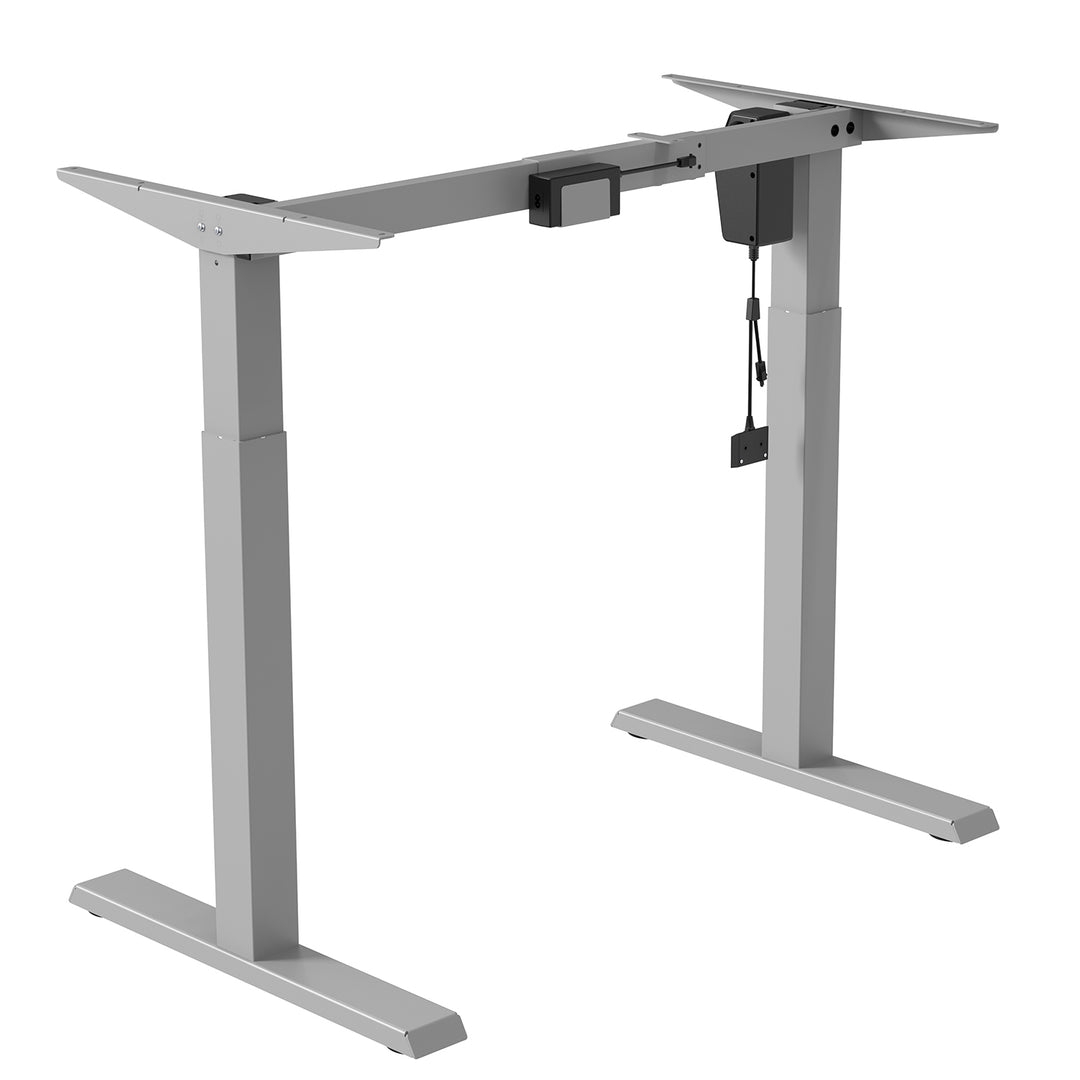Ergo Office elektromos állítható magasságú íróasztal, max. magasság 123 cm, max. 70 kg, asztallap nélkül, szürke, ER-403G