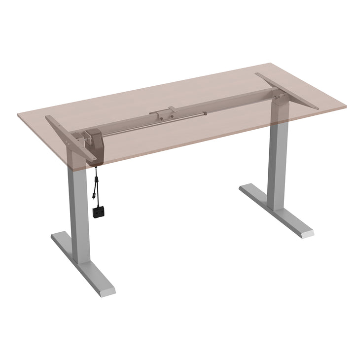 Ergo Office elektromos állítható magasságú íróasztal, max. magasság 123 cm, max. 70 kg, asztallap nélkül, szürke, ER-403G