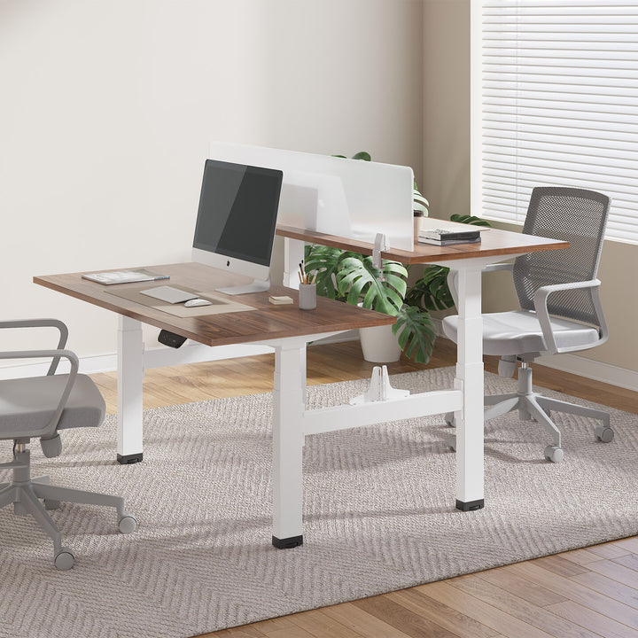 Kétszeresen állítható magasságú Ergo Office elektromos íróasztal, max. magasság 128cm, max. 125kg x2, ülőfelület nélkül (2 rész), fehér, ER-404W