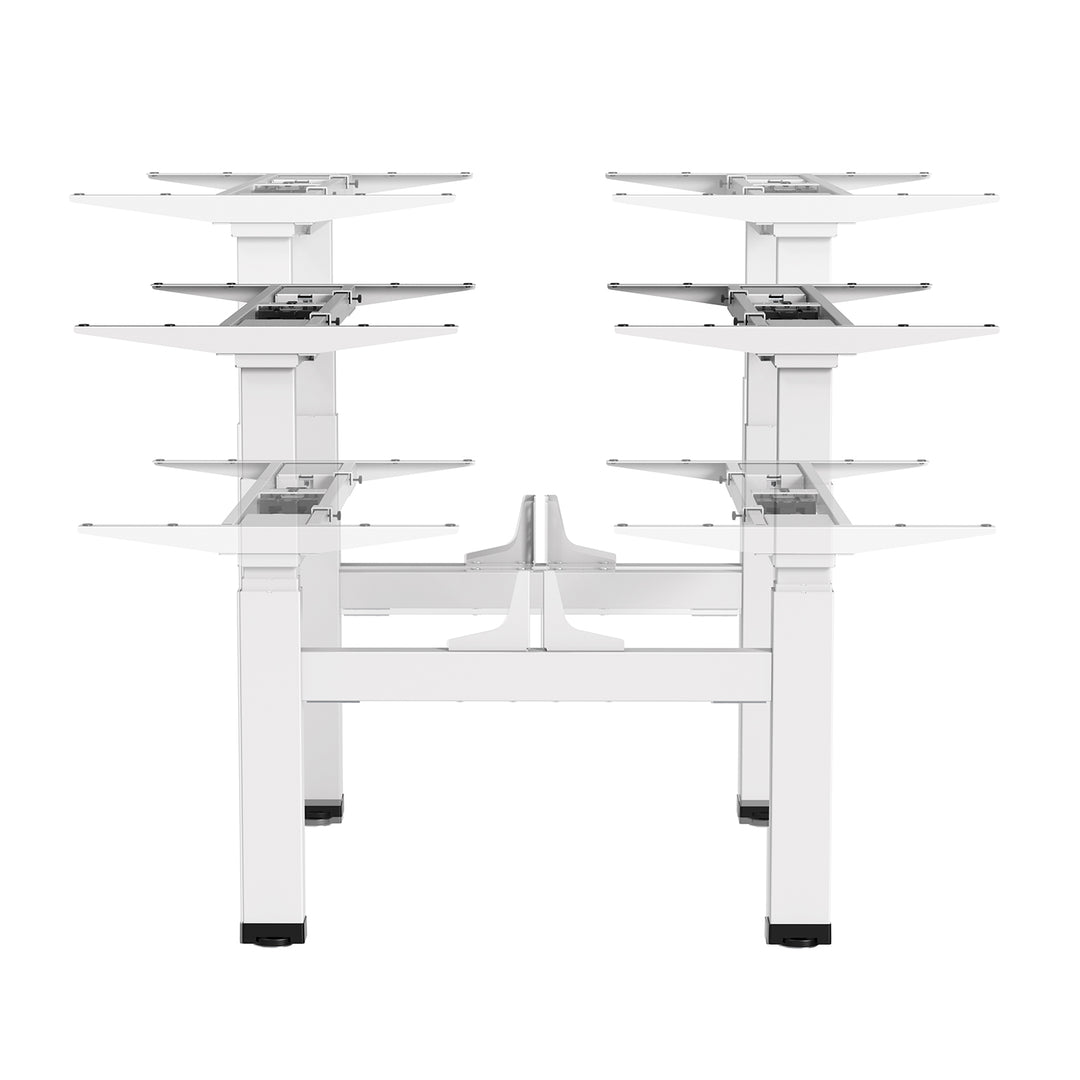 Kétszeresen állítható magasságú Ergo Office elektromos íróasztal, max. magasság 128cm, max. 125kg x2, ülőfelület nélkül (2 rész), fehér, ER-404W