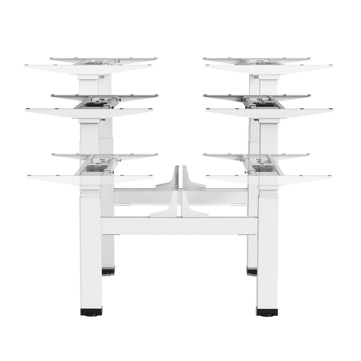 Kétszeresen állítható magasságú Ergo Office elektromos íróasztal, max. magasság 128cm, max. 125kg x2, ülőfelület nélkül (2 rész), fehér, ER-404W