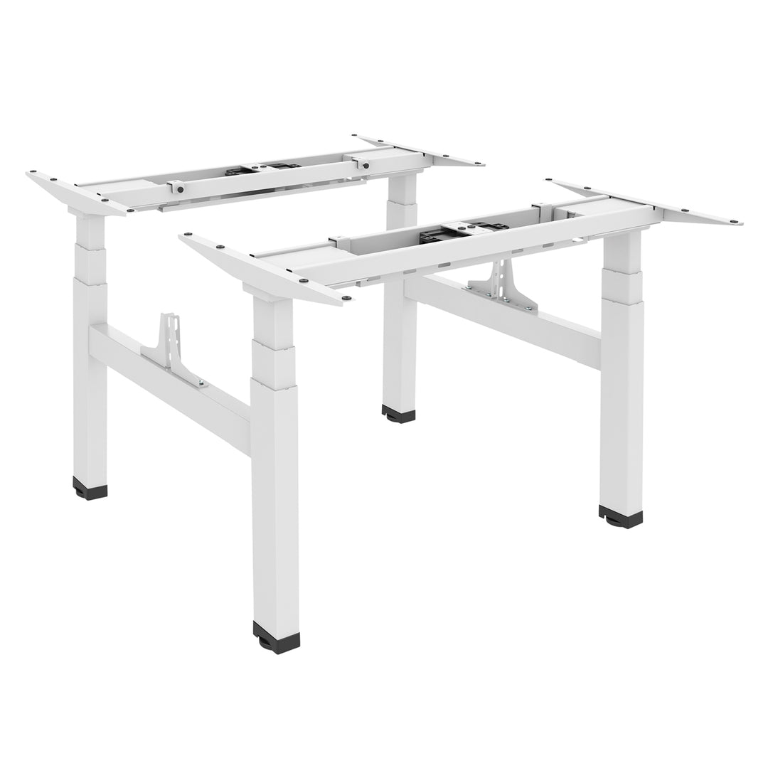 Kétszeresen állítható magasságú Ergo Office elektromos íróasztal, max. magasság 128cm, max. 125kg x2, ülőfelület nélkül (2 rész), fehér, ER-404W