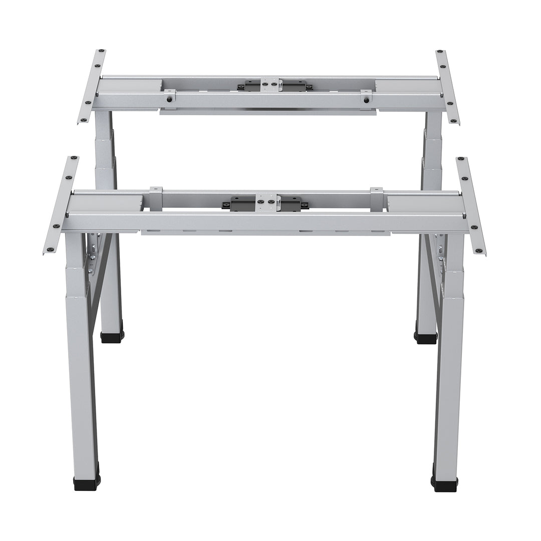 Kétszeresen állítható magasságú Ergo Office elektromos íróasztal, max. magasság 128cm, max. 125kg x2, ülő-állványos asztallap nélkül (2 rész), szürke, ER-404G