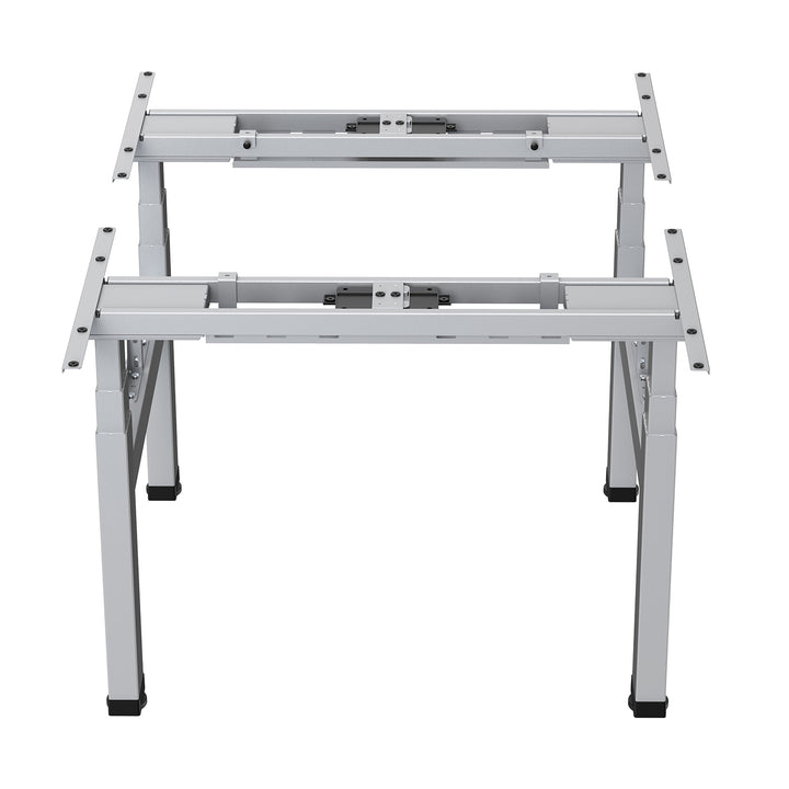 Kétszeresen állítható magasságú Ergo Office elektromos íróasztal, max. magasság 128cm, max. 125kg x2, ülő-állványos asztallap nélkül (2 rész), szürke, ER-404G