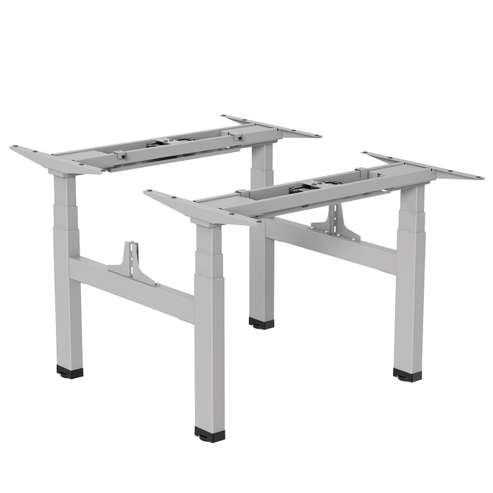 Kétszeresen állítható magasságú Ergo Office elektromos íróasztal, max. magasság 128cm, max. 125kg x2, ülő-állványos asztallap nélkül (2 rész), szürke, ER-404G