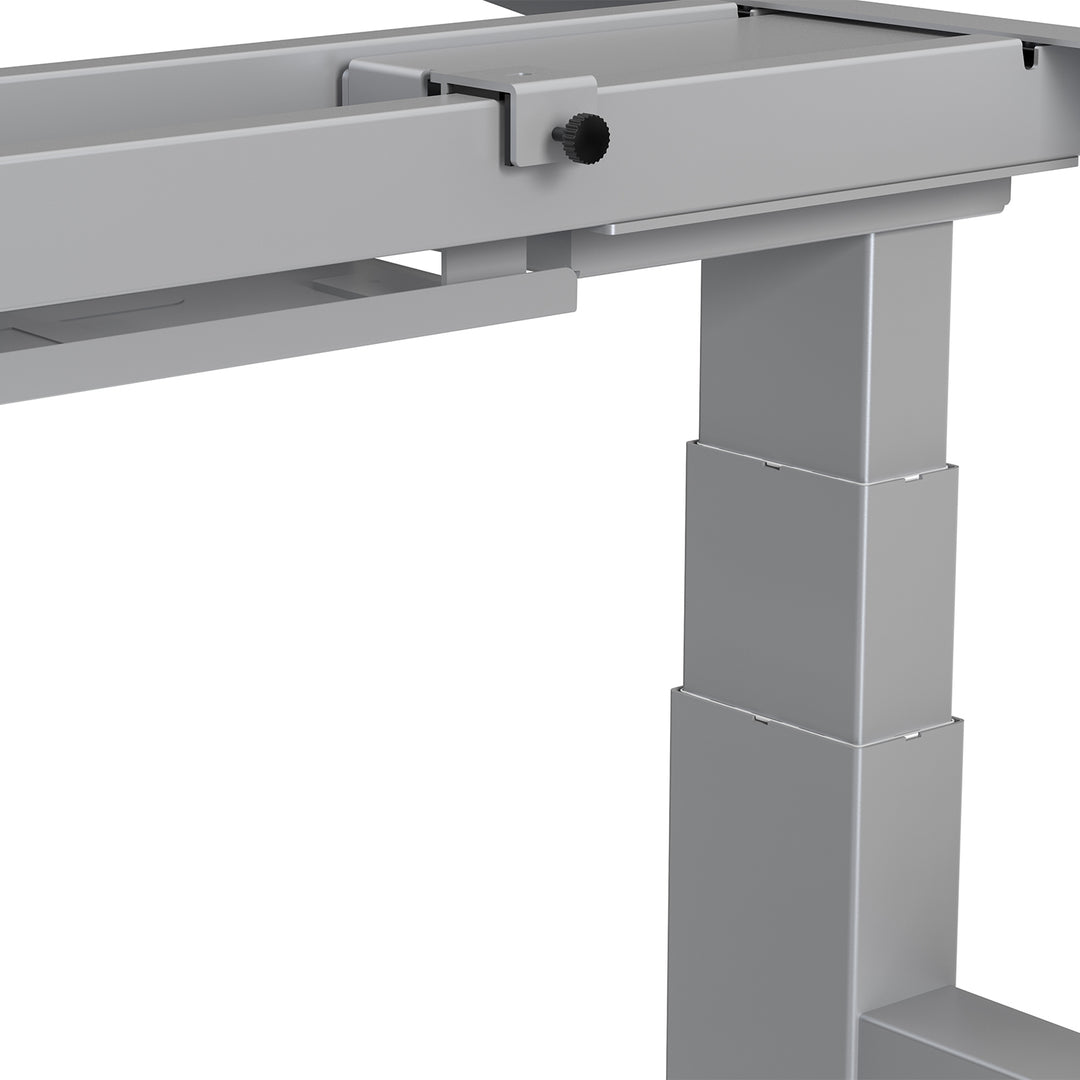 Kétszeresen állítható magasságú Ergo Office elektromos íróasztal, max. magasság 128cm, max. 125kg x2, ülő-állványos asztallap nélkül (2 rész), szürke, ER-404G