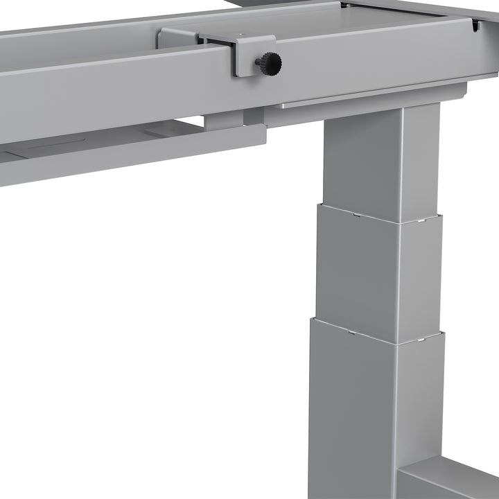 Kétszeresen állítható magasságú Ergo Office elektromos íróasztal, max. magasság 128cm, max. 125kg x2, ülő-állványos asztallap nélkül (2 rész), szürke, ER-404G
