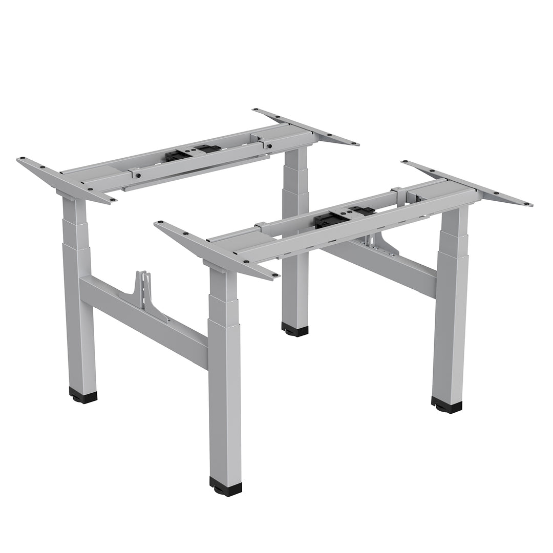 Kétszeresen állítható magasságú Ergo Office elektromos íróasztal, max. magasság 128cm, max. 125kg x2, ülő-állványos asztallap nélkül (2 rész), szürke, ER-404G