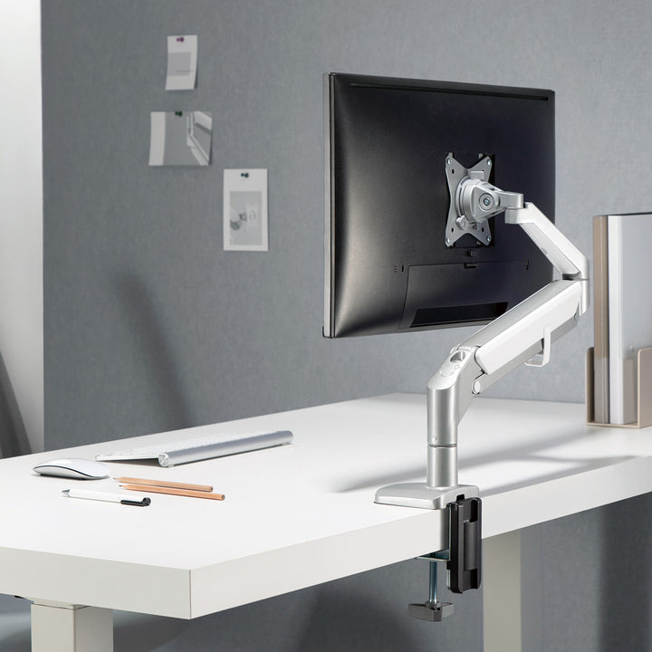 Ergo Office íróasztali tartó szürke, rugóval, 17"-32", 9 kg, ER-405G
