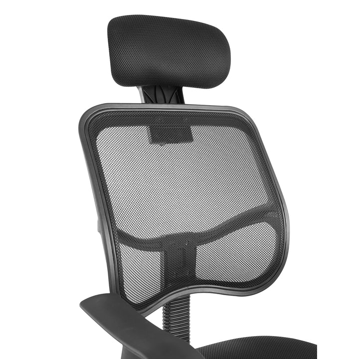 Hálós ergonomikus irodai szék magas háttámlával, állítható fejtámlával, max 150kg Ergo Office ER-413