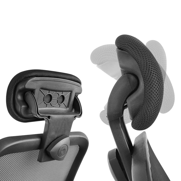 Hálós ergonomikus irodai szék magas háttámlával, állítható fejtámlával, max 150kg Ergo Office ER-413