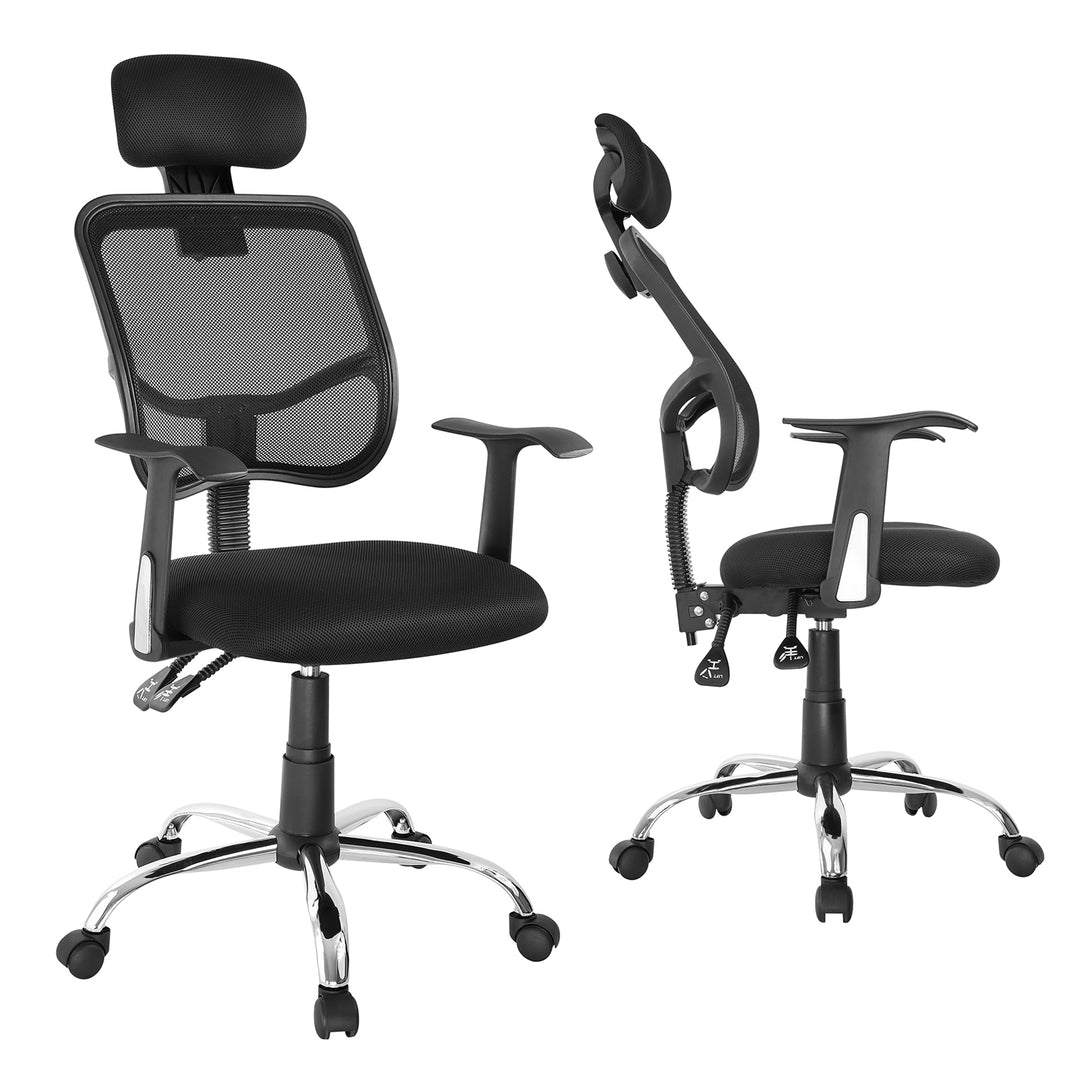 Hálós ergonomikus irodai szék magas háttámlával, állítható fejtámlával, max 150kg Ergo Office ER-413